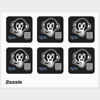 Bastard Factory Logotyp QR Code Stickers Fyrkantigt Klistermärke