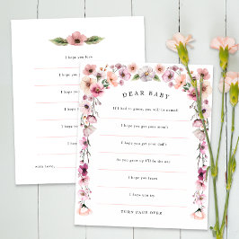 Bäste Baby Önskemål Wildblomskort - Dusty Rosa Flo