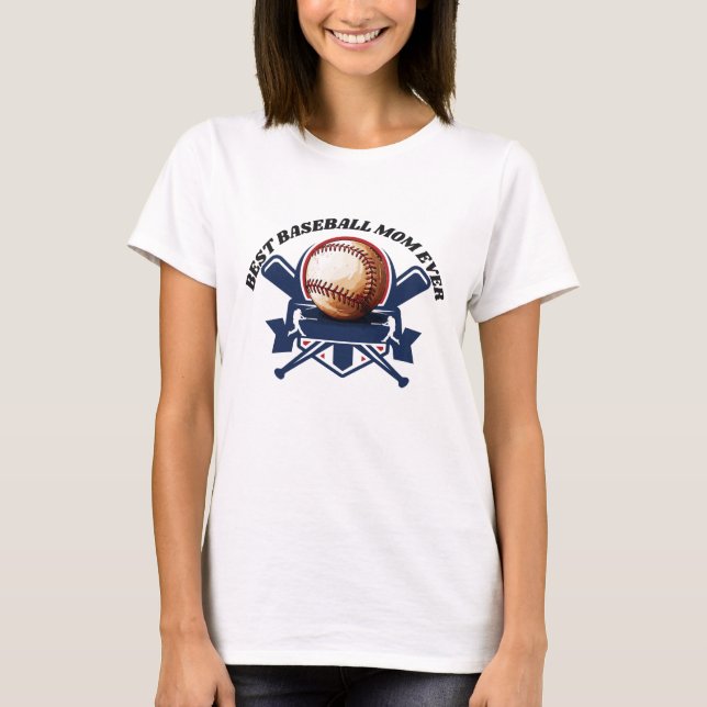 bäste baseball mamma någonsin t shirt (Framsida)