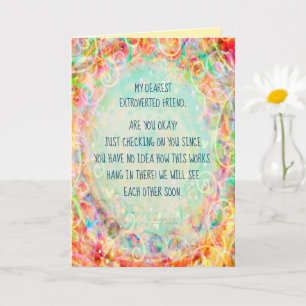"Bäste extrovert Friend"-inspiration Kort