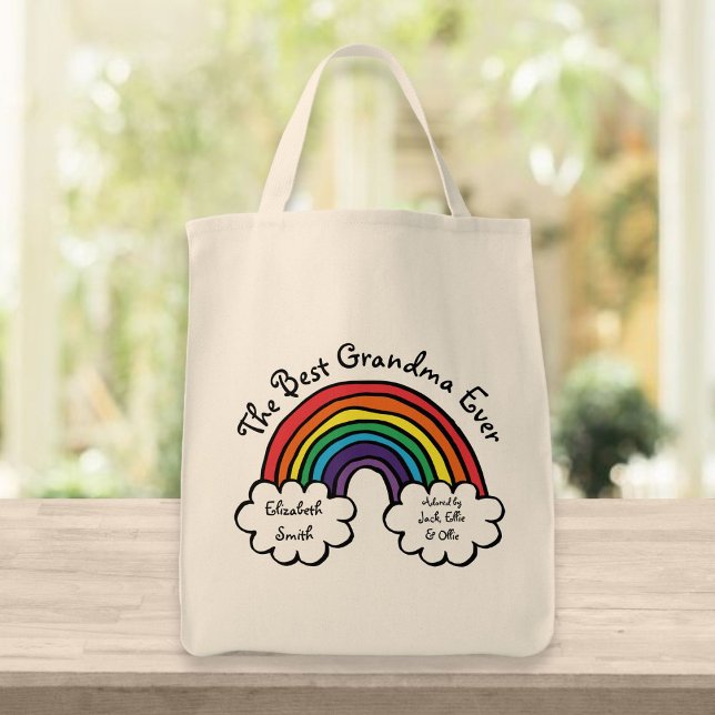 Bäste farmor någonsin Rainbow Tygkasse (Skapare uppladdad)