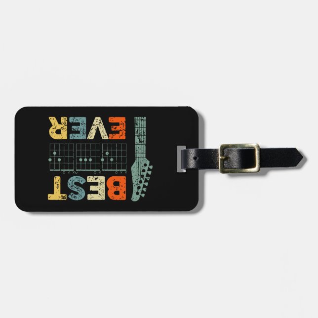 Bäste gitarr pappa någonsin chords Best Rockstar P Bagagebricka (Horisontell Framsida)