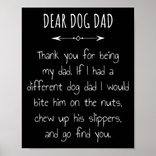 Bäste Hund Pappa Tack för att ha varit min pappa M Poster
