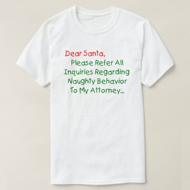 Bäste jultomte Attorney - Den vackra julen Brev Tee (Design framsida)