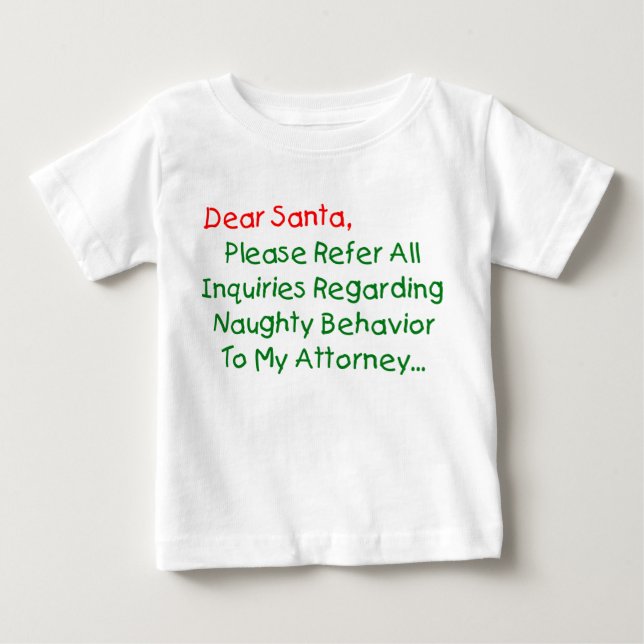 Bäste jultomte Attorney - Den vackra julen Brev Tee Shirt (Framsida)