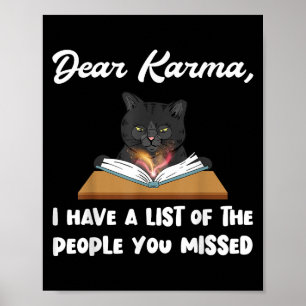 Bäste Karma! Jag har en lista över personer du har Poster