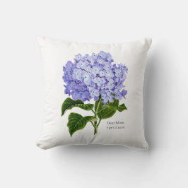 Bäste Mamma Funny Hydrangea Botanical Blommigt Kudde