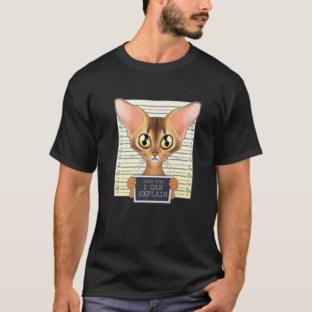 Bäste Mamma I kan förklara att jag Abyssinian Cat  T Shirt (Framsida)