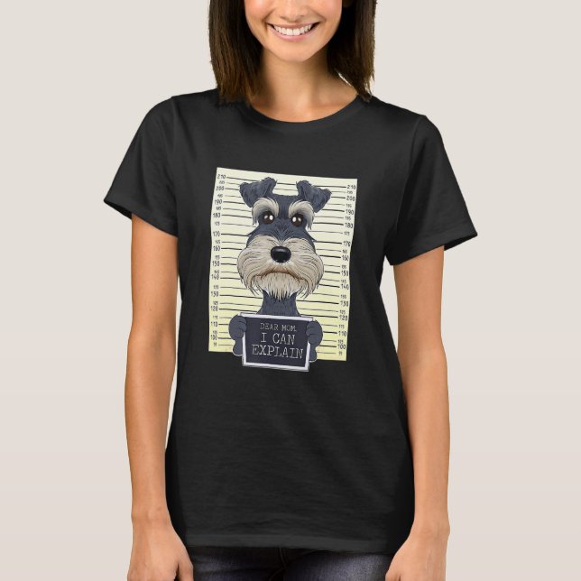 Bäste Mamma I kan förklara Miniatyr Schnauzer Hund T Shirt (Framsida)