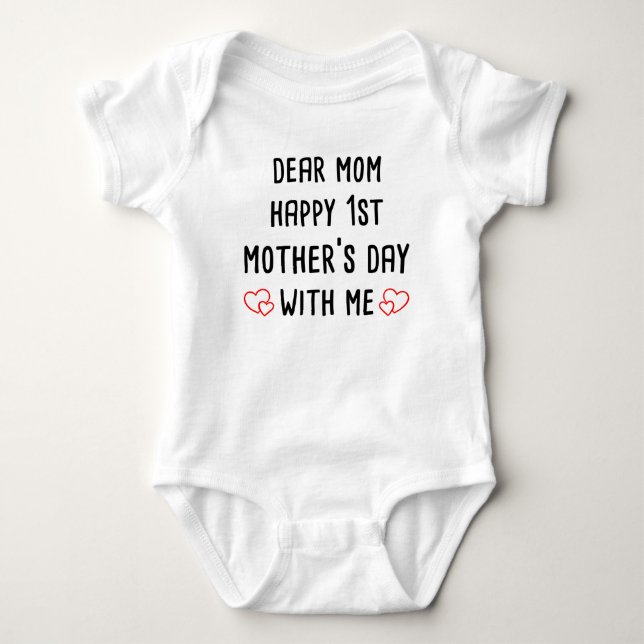 Bäste mamma lycklig 1:a mors dag med mig t shirt (Framsida)