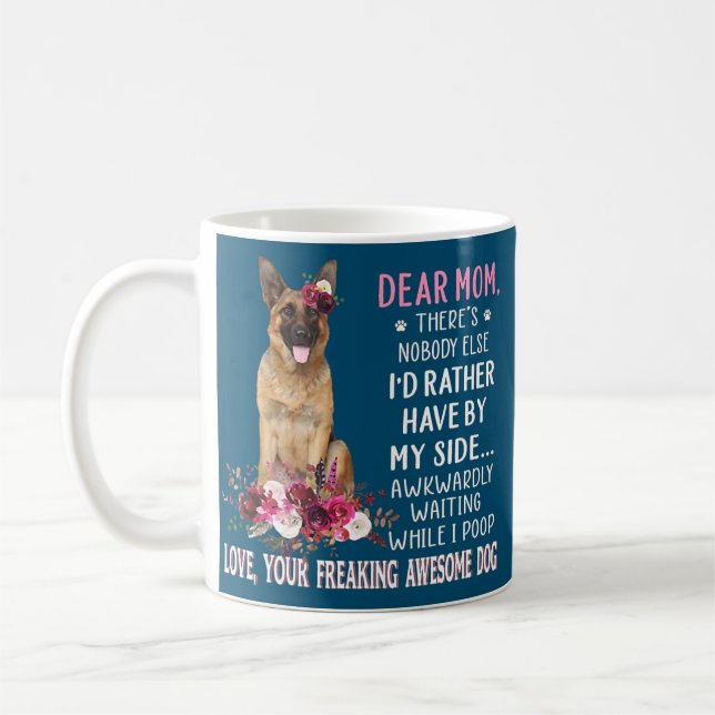 Bäste Mamma Mamma Hund älskare Owner Lycklig Mors  Kaffemugg (Vänster)