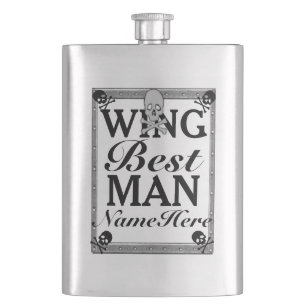 Bäste man Gift-kolv! Från Groom! Lägg till Namn! Fickplunta