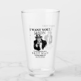 Bäste man Groomsman Frieri farbror Sam. Glaskopp