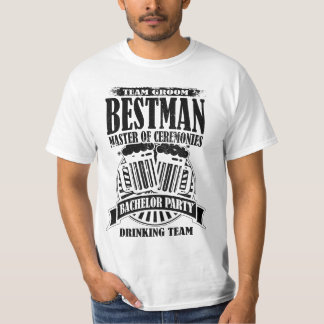 Bäste man Master of Ceremonies Groom Bachelor Part Tee