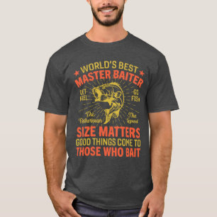 Bäste Master Baiter Funny Fishing älskare Humor T Shirt