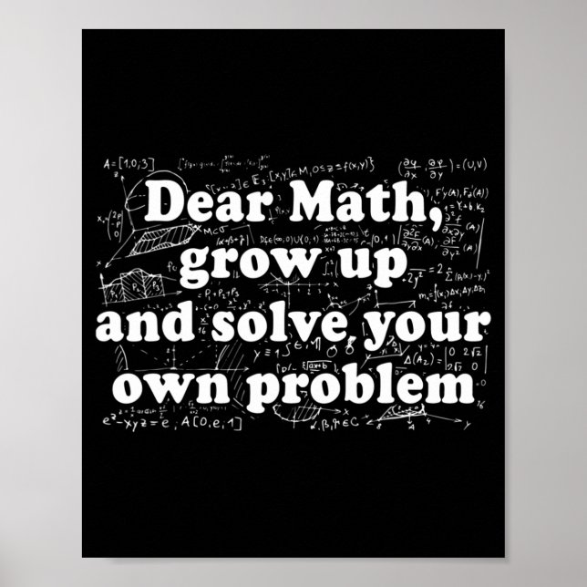 Bäste Math Roligt Back to school Math Teacher Stud Poster (Framsidan)