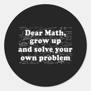 Bäste Math Roligt Back to school Math Teacher Stud Runt Klistermärke