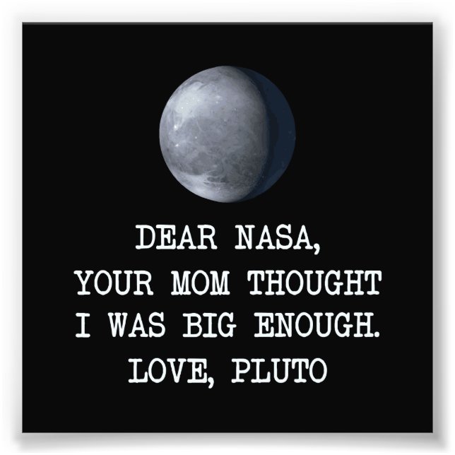 Bäste Nasa Kärlek Pluto Fototryck (Framsidan)