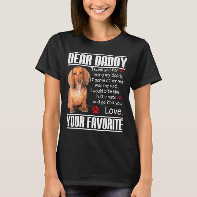 Bäste pappa Dachshund Doxie Pappa S T Shirt (Framsida)