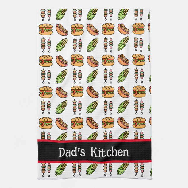 Bäste Pappa någonsin Cute Barbecue Mat Kökshandduk (Vertikal)