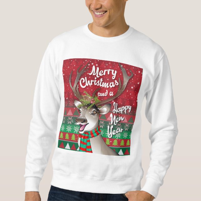 Bäste rener - Nya året God jul och lycklig Lång Ärmad Tröja (Framsida)