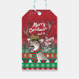 Bäste rener - Nya året God jul och lycklig Presentetikett