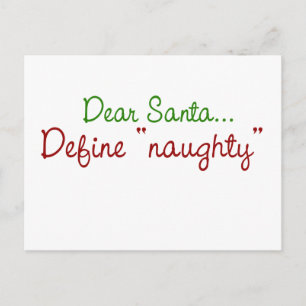 Bäste Santa Define Naughty Helg Vykort