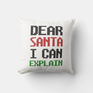 Bäste Santa I kan förklara julklappslista Kudde