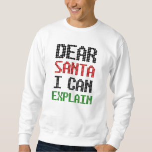 Bäste Santa I kan förklara julklappslista Lång Ärmad Tröja