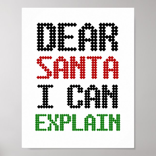 Bäste Santa I kan förklara julklappslista Poster (Framsidan)