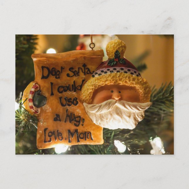Bäste Santa I kunde Använda A Hug Helg Vykort (Framsida)