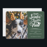 Bäste Santa I provade hund roligt jul-Helgdag Julkort<br><div class="desc">Skicka det här söta och roligt-helgdag till din familj och dina vänner för att sprida julhälsning. Det här kortet har trendig och modern typografi som lyder "Bästa Santa I verkligen provade" i vitt handskrivet typsnitt. Lägg enkelt till ett av dina favoriter i hund bilder för att anpassa kortets framsida. Det...</div>