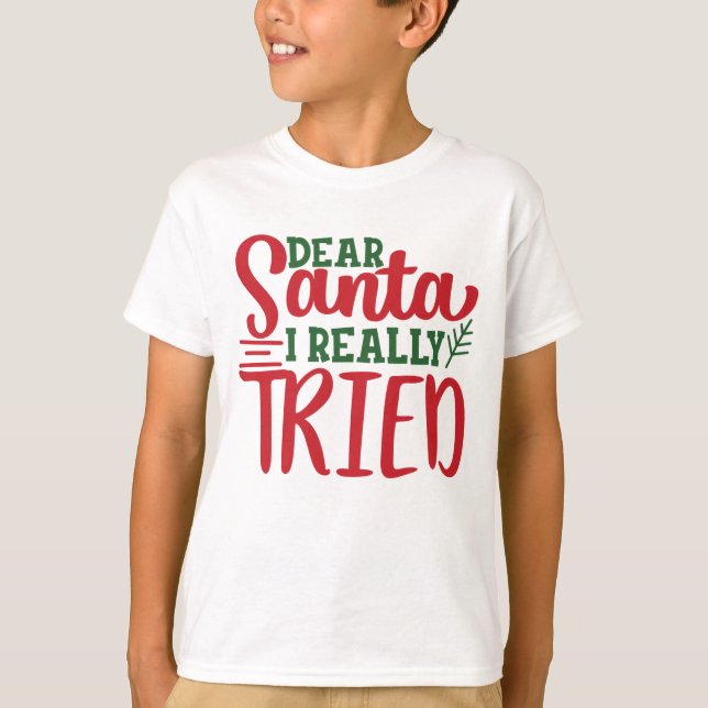 Bäste Santa I Verkligen Tried jul-gåva T Shirt (Framsida)