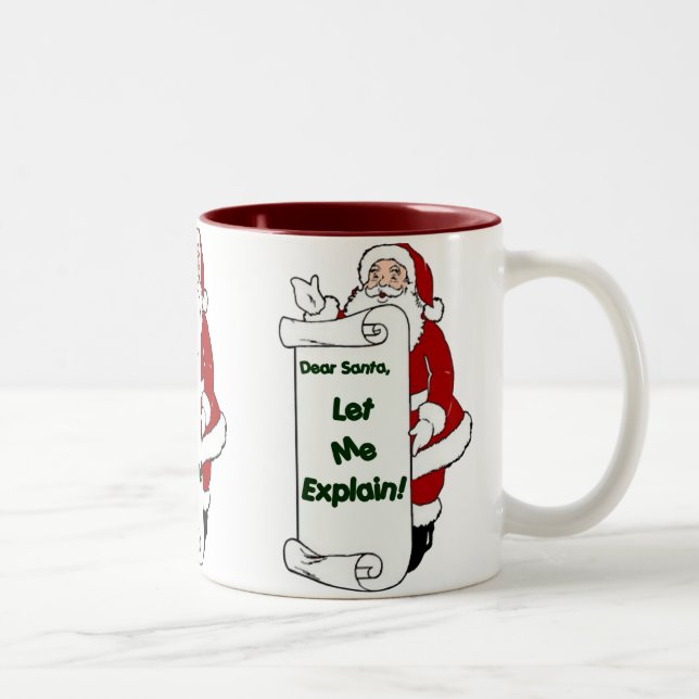 Bäste Santa Let Me Förklara Två-Tonad Mugg (Höger)