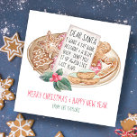 Bäste Santa Tjock Bank Account Slim Body-jul Julkort<br><div class="desc">några helgdag med det här julkortet med en vattenfärg "Kära Santa" brev och en tallrik kaka av gigderbröd. Brev säger: "Jag vill ha ett bankkonto i tjocken och en smal kropp... Blanda inte upp det igen som förra året!" Hälsning och namn kan vara personlig. Art av KL Lagrar.</div>