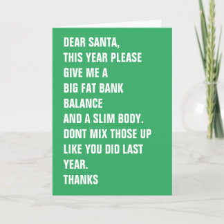 Bäste Santa Tjock Bank Balance Slim Body Helgkort
