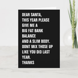 Bäste Santa Tjock Bank Balance Slim Body Helgkort