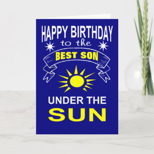 bäste son under sol-födelsedagen kort