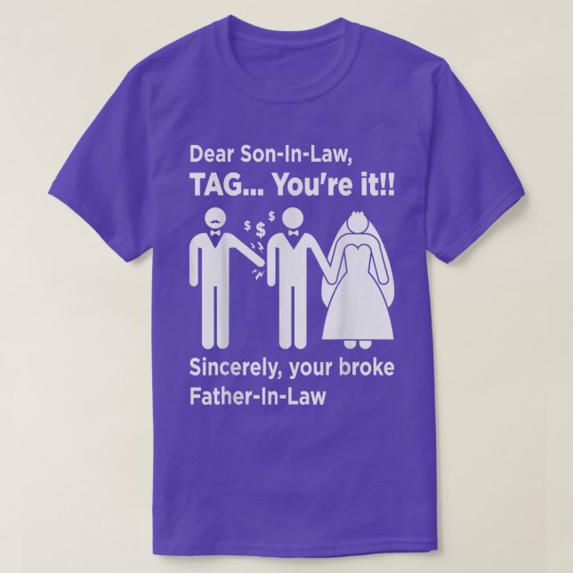 Bäste sonInLaw Far vid Bride Pappa Bröllop Mar T Shirt (Design framsida)