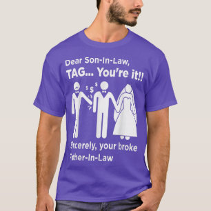 Bäste sonInLaw Far vid Bride Pappa Bröllop Mar T Shirt