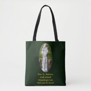 Bäste St. Anthony Titta runt katolsk tote Bag Tygkasse