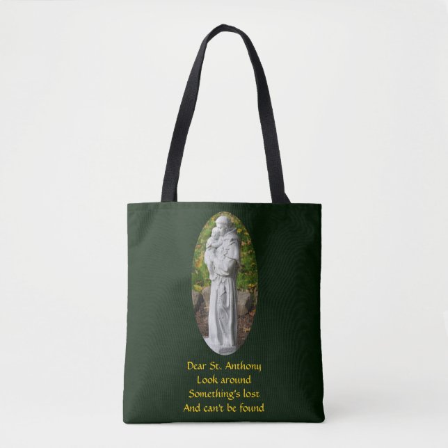 Bäste St. Anthony Titta runt katolsk tote Bag Tygkasse (Framsida)