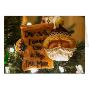 Bäste Tomten! Jag kunde Använda ett Hug Card OBS Kort