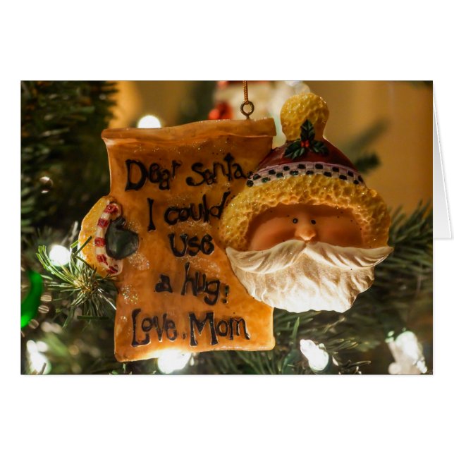 Bäste Tomten! Jag kunde Använda ett Hug Card OBS Kort (Framsidan Horizontal)