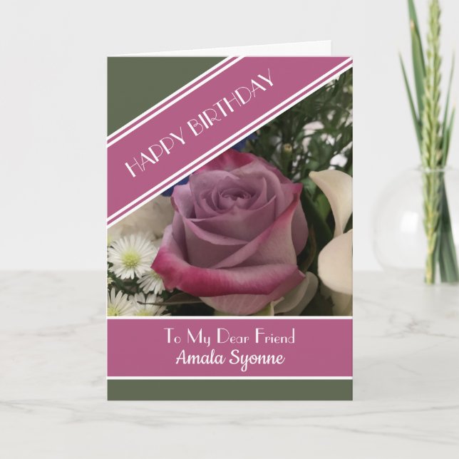 Bäste vän-anpassningsbarnas födelsedagskort kort (Framsida)