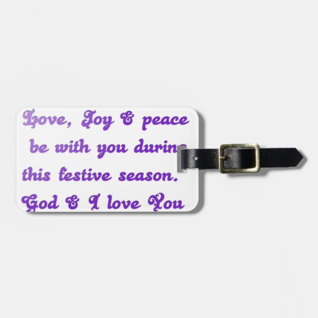 "Bäste vän" Festive Season Hälsning Bagagebricka (Horisontell Framsida)