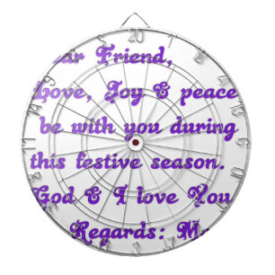 "Bäste vän" Festive Season Hälsning Darttavla
