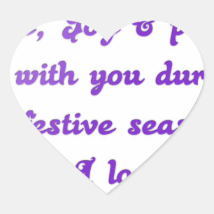 "Bäste vän" Festive Season Hälsning Hjärtformat Klistermärke