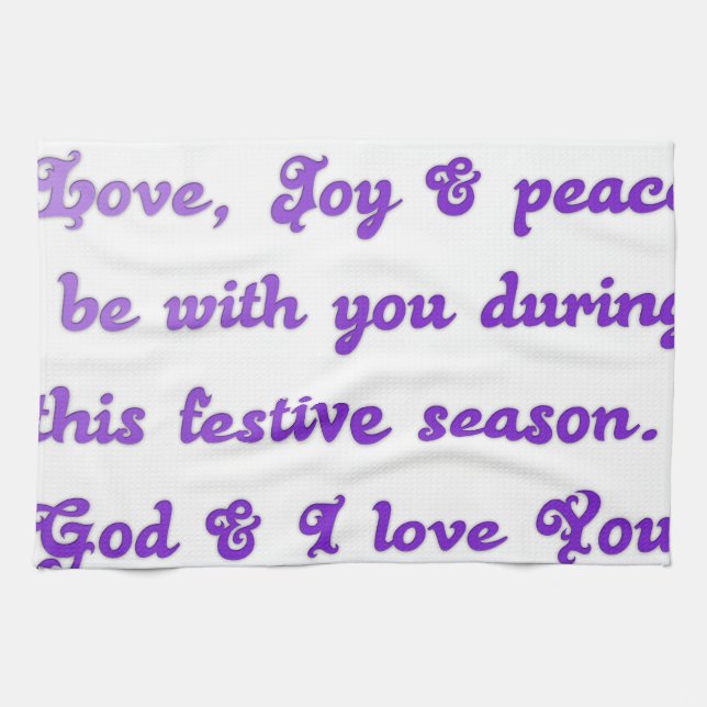 "Bäste vän" Festive Season Hälsning Kökshandduk (Horisontell)