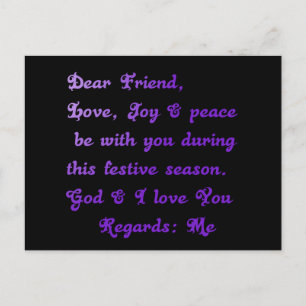 "Bäste vän" Festive Season Hälsning Vykort